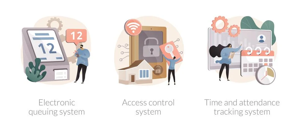 Digital tracking systems abstract concept vector illustrations. Stockillustratie