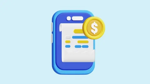 Digital Transaction animated 3d icon. Stock Footage 289453421