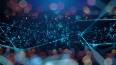 Digital transactions decentralized finance blockchain cloud storage platform Stock Footage 302331971