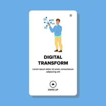 Digital transform vector 스톡 일러스트