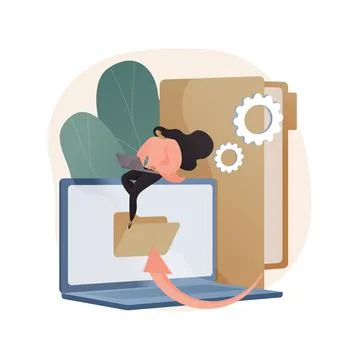 Digital transformation abstract concept vector illustration. イラスト素材