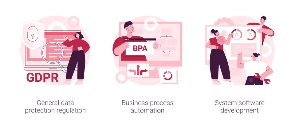 Digital transformation abstract concept vector illustrations. Stock Illustration