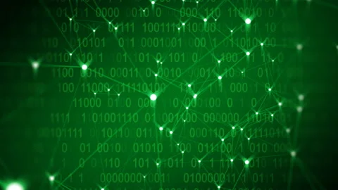 Digital transformation of AI, self learning cyber neurons background concept Stock Footage 184499131