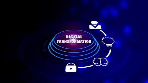 Digital transformation and digital business technology concept. Stock Footage 293482830
