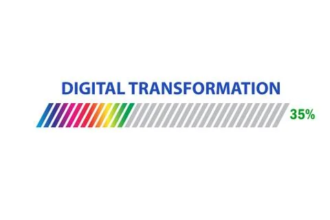 Digital transformation and the digitalization concept イラスト素材
