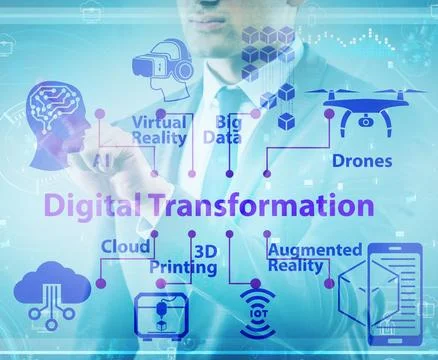 Digital transformation and digitalization technology concept Fotos Stock