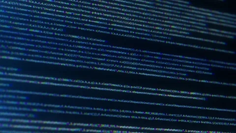 Digital transformation Binary code Programming Loop background. Computer script. Stock Footage 158731287