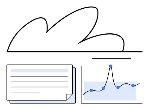 Digital Transformation Bridging Cloud Technology and Data Analytics for Bus.. Illustrazione stock