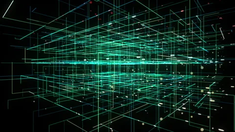 Digital transformation, code and cyber network pattern of light, global and Stock Footage 243166509