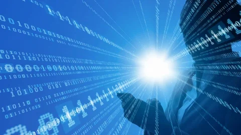 Digital transformation concept. Binary code. Stock Footage 105391988