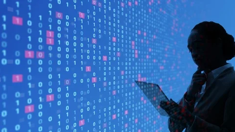 Digital transformation concept. Binary code. Stock Footage 105392151