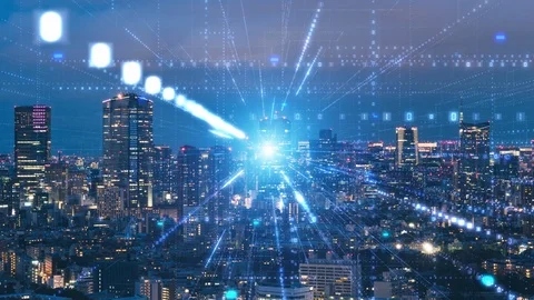 Digital transformation concept. Binary code. Programming. Stock Footage 111954903