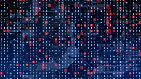Digital transformation concept. Binary code. Computer programming. Stock Footage 113463307
