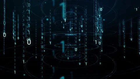Digital transformation concept. Binary code. Programming. Stock Footage 130729487