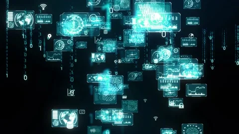 Digital transformation concept. Binary code. Programming. Stock Footage 130729558