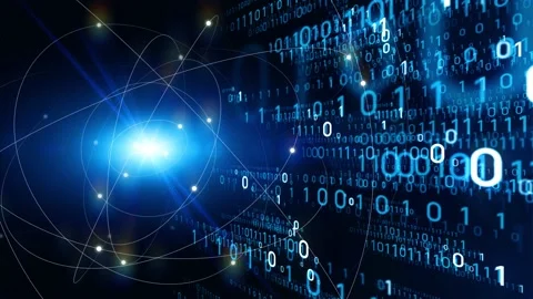 Digital transformation concept. Binary code. Communication network. Stock Footage 130851711