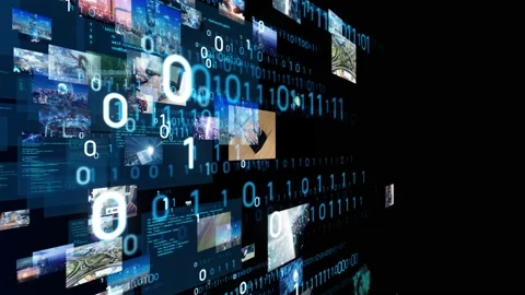 Digital transformation concept. Binary code. Programming. Stock Footage 133556860