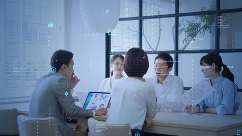 Digital transformation concept. Binary code. Programming. Stock Footage 135855490