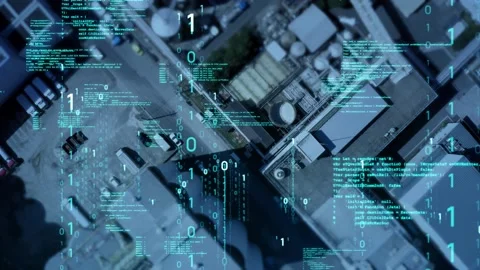 Digital transformation concept. Binary code. Programming. Stock Footage 135855629
