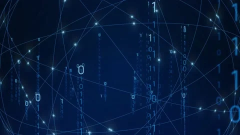 Digital transformation concept. Binary code. Programming. Quantum computer. Stock Footage 138336887