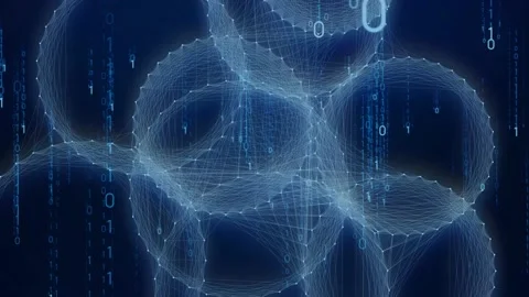 Digital transformation concept. Binary code. Programming. Quantum computer. Stock Footage 138336898