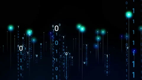 Digital transformation concept. Binary code. Programming. Stock Footage 154878225