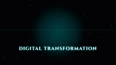Digital Transformation Concept: Futuristic Tech Background with Glowing Neo.. Stock Footage 337501188