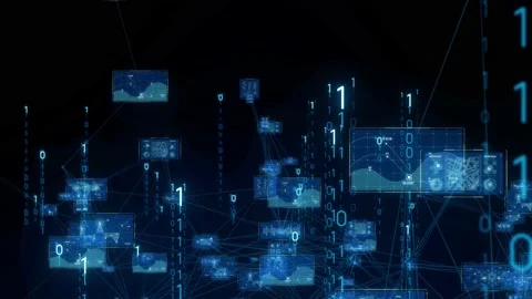 Digital transformation concept. GUI (Graphical User Interface). Stock Footage 146833816