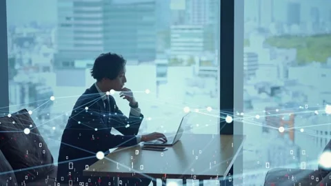 Digital transformation concept. System engineering. Binary code. Programming. Stock Footage 156328590