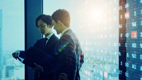 Digital transformation concept. System engineering. Communication network. 動画素材 157663031