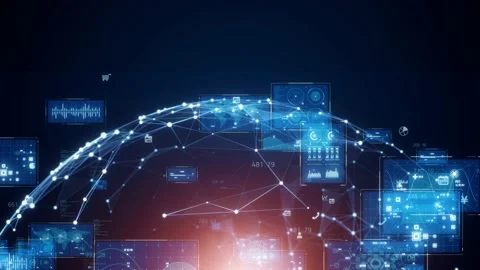 Digital transformation concept. System engineering. GUI (Graphical User Interfac Stock Footage 157862717