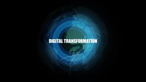 Digital transformation concept. technology and business processes concept. Stock Footage 293483973