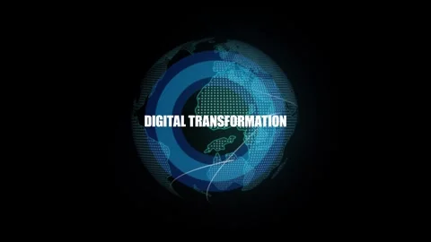 Digital transformation concept. technology and business processes concept. Stock Footage 293483975