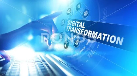 Digital transformation, disruption, innovation. Business and modern technolog Stock Photos
