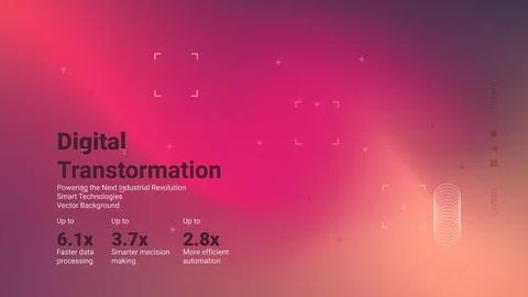 Digital transformation is highlighted through smart technologies aimed at i.. Stock Illustration