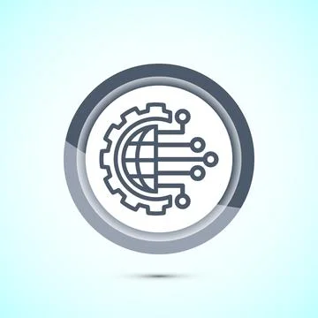 Digital transformation icon. Digitalization sign suitable for mobile apps, .. イラスト素材