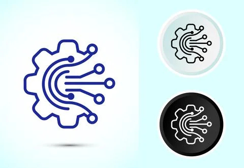 Digital transformation icon. Digitalization sign suitable for mobile apps, .. 库存插图