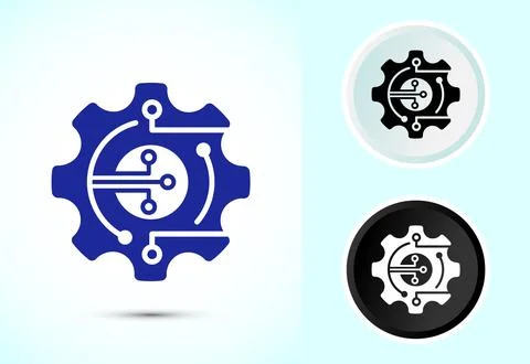 Digital transformation icon. Digitalization sign suitable for mobile apps, .. Illustrazione stock
