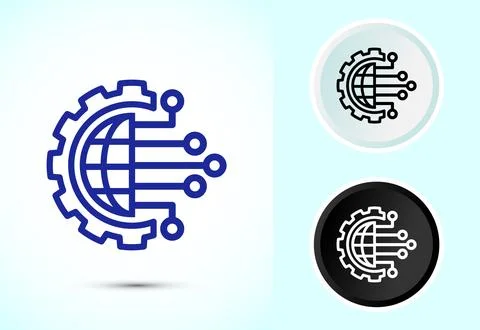 Digital transformation icon. Digitalization sign suitable for mobile apps, .. 库存插图