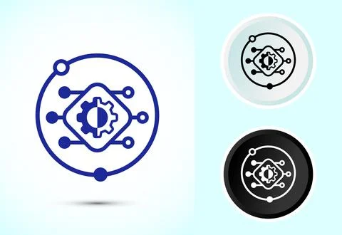 Digital transformation icon. Digitalization sign suitable for mobile apps, .. イラスト素材