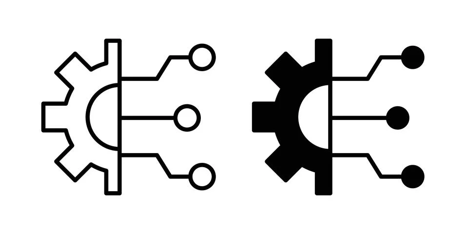 Digital transformation icon vector editable eps10 스톡 일러스트