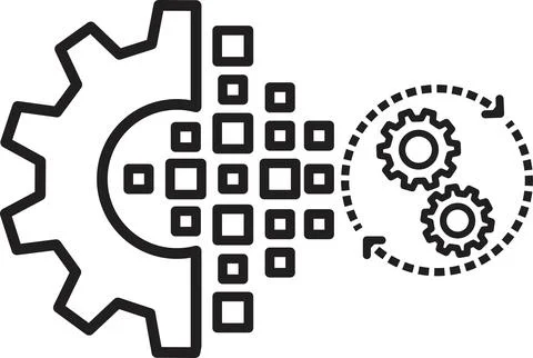 Digital transformation icon vector Stock Illustration