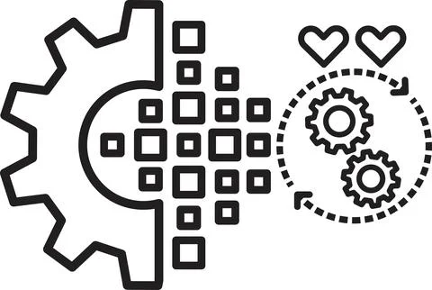 Digital transformation icon vector sign illustration 库存插图