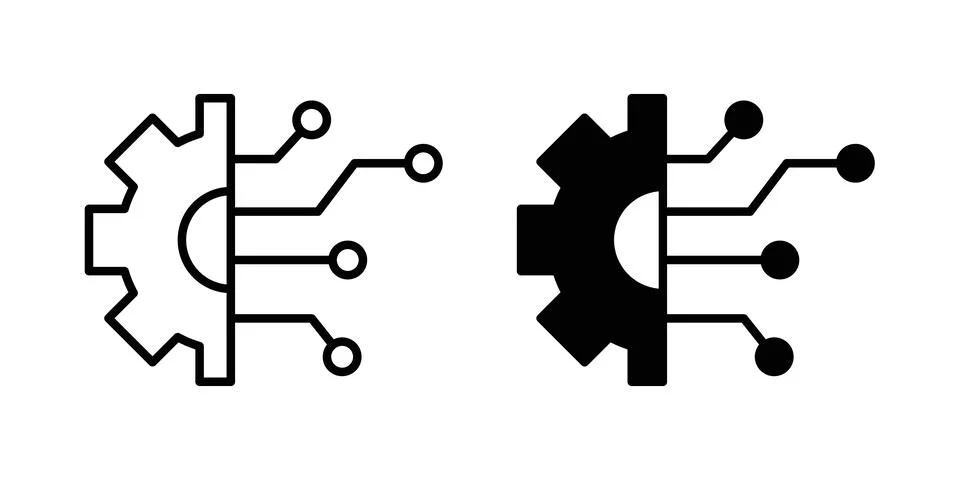 Digital transformation icon vector, symbol, logo illustrations 스톡 일러스트
