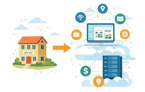 Digital Transformation  Illustrazione stock