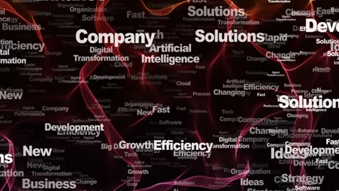 DIGITAL TRANSFORMATION Keywords Animation, Background, Loop 库存影片 318196793