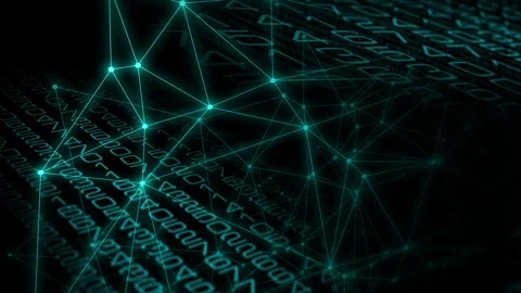 Digital transformation machine learning tech background, random numbers Stock Footage 108600071