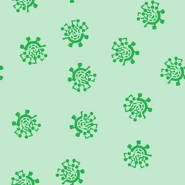 Digital transformation tech glyph vector seamless pattern Stock Illustration