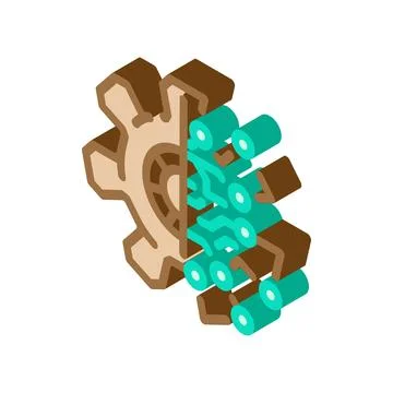 Digital transformation tech isometric icon vector illustration Stock Illustration