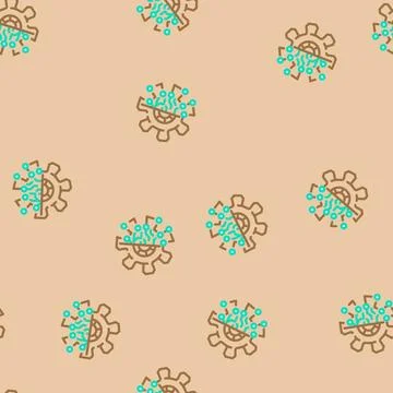 Digital transformation tech vector seamless pattern Illustrazione stock